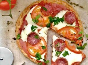 Buffalo Mozzarella & Pepperoni Pizza with a Cauliflower Crust