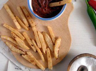 Kohlrabi Fries with Curry Ketchup