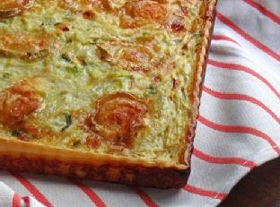 Leek and goat’s cheese quiche