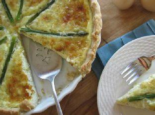 Havarti and Asparagus Quiche