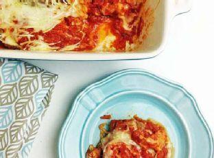 Layered Baked Eggplant Parmesan