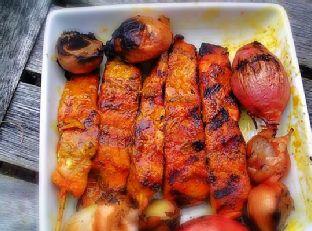 Thai Street Vendor Salmon Skewers