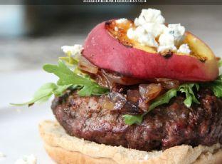 Gorgonzola & Grilled Peach Burger